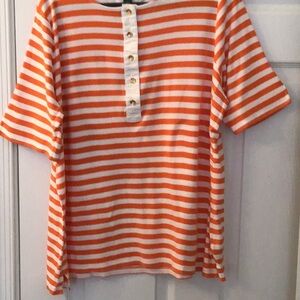 Orange Striped Kids Shirt